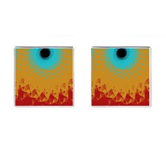 Bluesunfractal Cufflinks (square) by digitaldivadesigns