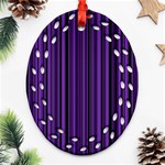Purple Oval Filigree Ornament (Two Sides) Back