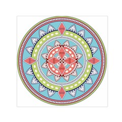 Drawing Mandala Art Small Satin Scarf (square) by Amaryn4rt