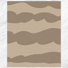 Pattern Wave Beige Brown Canvas 11  X 14   by Amaryn4rt