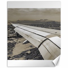 Airplane Arriving To Small Town Canvas 11  X 14   by dflcprints