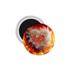 Arts Fire Valentines Day Heart Love Flames Heart 1 75  Magnets by Nexatart