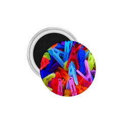 Clothespins Colorful Laundry Jam Pattern 1 75  Magnets by Nexatart