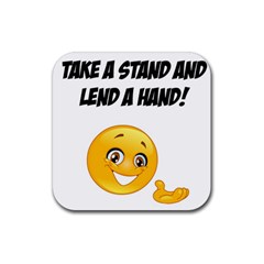 Take A Stand! Rubber Coaster (square)  by athenastemple