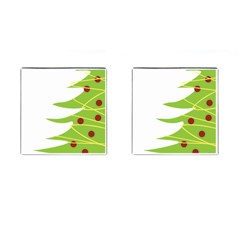 Christmas Tree Christmas Cufflinks (square) by Nexatart