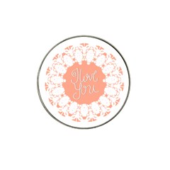 Mandala I Love You Hat Clip Ball Marker (10 Pack) by Nexatart