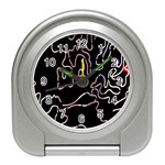 Abstract Glare Visual Art Travel Alarm Clocks Front