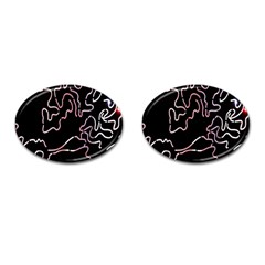 Abstract Glare Visual Art Cufflinks (oval) by Nexatart