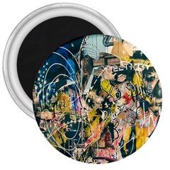 Art Graffiti Abstract Lines 3  Magnets by Nexatart