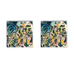 Art Graffiti Abstract Lines Cufflinks (square) by Nexatart