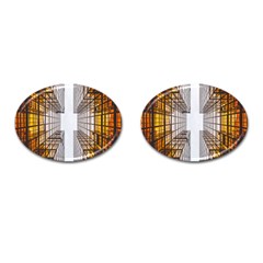 Architecture Facade Buildings Windows Cufflinks (oval) by Nexatart