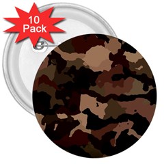 Background For Scrapbooking Or Other Camouflage Patterns Beige And Brown 3  Buttons (10 Pack)  by Nexatart