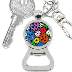Colorful Toothed Wheels Button Necklaces by Nexatart