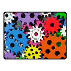 Colorful Toothed Wheels Fleece Blanket (small) by Nexatart