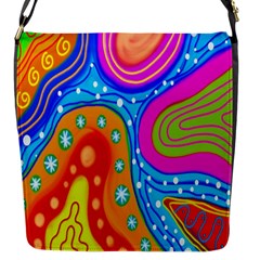 Doodle Pattern Flap Messenger Bag (s) by Nexatart