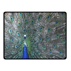 Peacock Four Spot Feather Bird Double Sided Fleece Blanket (small)  by Nexatart