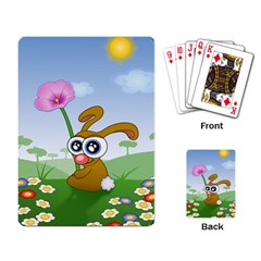Easter Spring Flowers Happy Playing Card by Nexatart