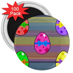 Holidays Occasions Easter Eggs 3  Magnets (100 Pack) by Nexatart