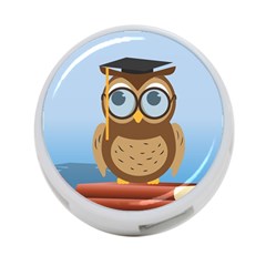 Read Owl Book Owl Glasses Read 4-port Usb Hub (one Side) by Nexatart