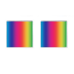 Abstract Rainbow Cufflinks (square) by Nexatart