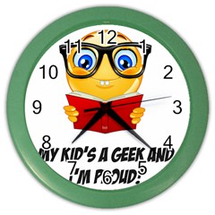 Geek Kid Color Wall Clocks by athenastemple