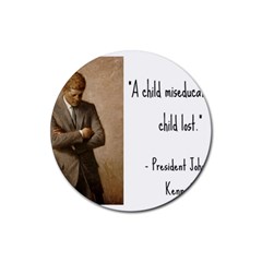 A Child Is Miseducated    Rubber Coaster (round)  by athenastemple