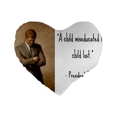 A Child Is Miseducated    Standard 16  Premium Heart Shape Cushions by athenastemple