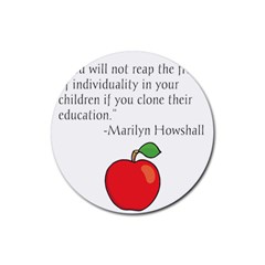 Fruit Of Education Rubber Coaster (round)  by athenastemple