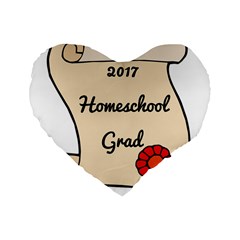 2017 Homeschool Grad! Standard 16  Premium Flano Heart Shape Cushions by athenastemple