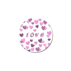 Love Valentine S Day 3d Fabric Golf Ball Marker (4 Pack) by Nexatart