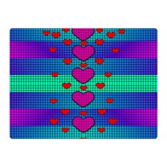 Hearts Weave Double Sided Flano Blanket (mini)  by pepitasart