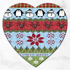 Ugly Christmas Xmas Jigsaw Puzzle (heart) by Nexatart