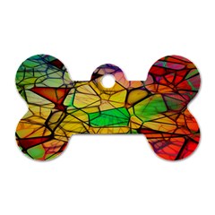 Abstract Squares Triangle Polygon Dog Tag Bone (two Sides) by Nexatart