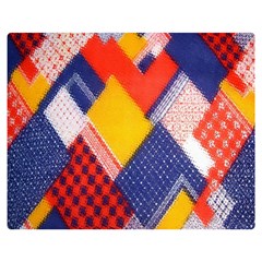 Background Fabric Multicolored Patterns Double Sided Flano Blanket (medium)  by Nexatart