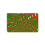 Background Abstract Christmas Pattern Magnet (Name Card) Front