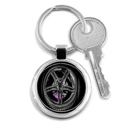 Bord Edge Wheel Tire Black Car Key Chains (round)  by Nexatart