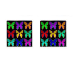 Butterflies Pattern Cufflinks (square) by Nexatart