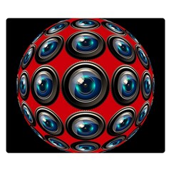 Camera Monitoring Security Double Sided Flano Blanket (small)  by Nexatart