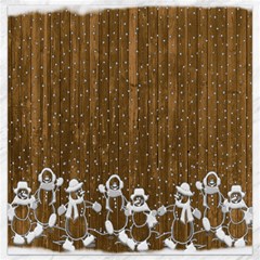 Christmas Snowmen Rustic Snow Canvas 12  X 12   by Nexatart