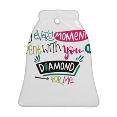 My Every Moment Spent With You Is Diamond To Me / Diamonds Hearts Lips Pattern (white) Bell Ornament (two Sides) by FashionFling