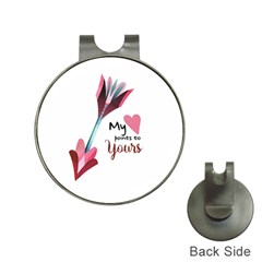 My Heart Points To Yours / Pink And Blue Cupid s Arrows (white) Hat Clips With Golf Markers by FashionFling