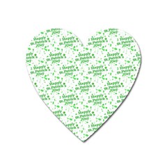 Saint Patrick Motif Pattern Heart Magnet by dflcprints
