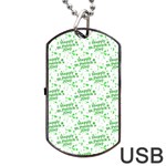 Saint Patrick Motif Pattern Dog Tag USB Flash (Two Sides) Back