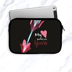 My Heart Points To Yours / Pink And Blue Cupid s Arrows (black) Apple Ipad Mini Zipper Cases by FashionFling