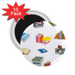 Bookworm Pattern 2 25  Magnets (10 Pack)  by athenastemple