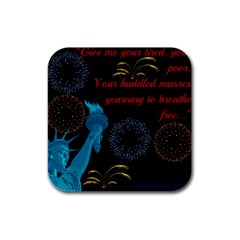 Huddledmasses Rubber Square Coaster (4 Pack)  by athenastemple