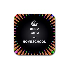 Keepcalmhomeschool Rubber Coaster (square)  by athenastemple