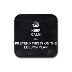 Lessonplan Rubber Square Coaster (4 Pack)  by athenastemple
