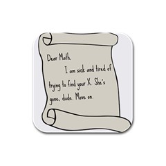 Mathx Rubber Square Coaster (4 Pack)  by athenastemple