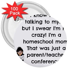 Parentteacher 3  Buttons (100 Pack)  by athenastemple